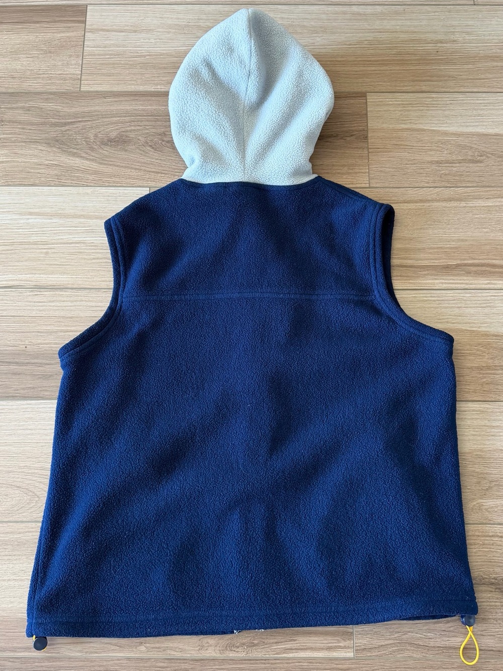 STARTER Hooded Navy Fleece Vest - Picture 6 of 6
